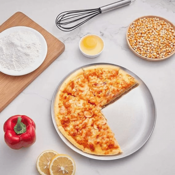 Assiette ronde à pizza 30 cm, design moderne